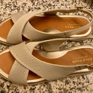 Coke Haan Gold Sandals